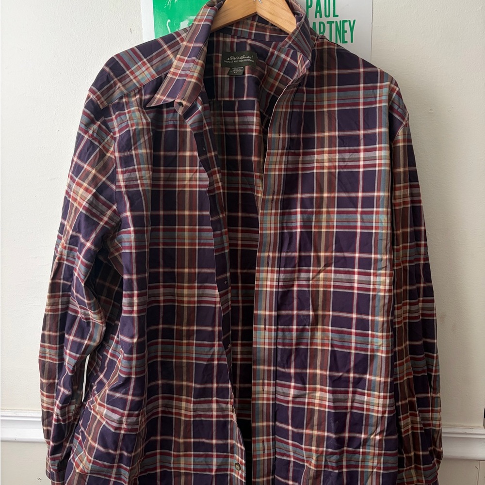 Eddie Bauer Plaid Button Up Shirt